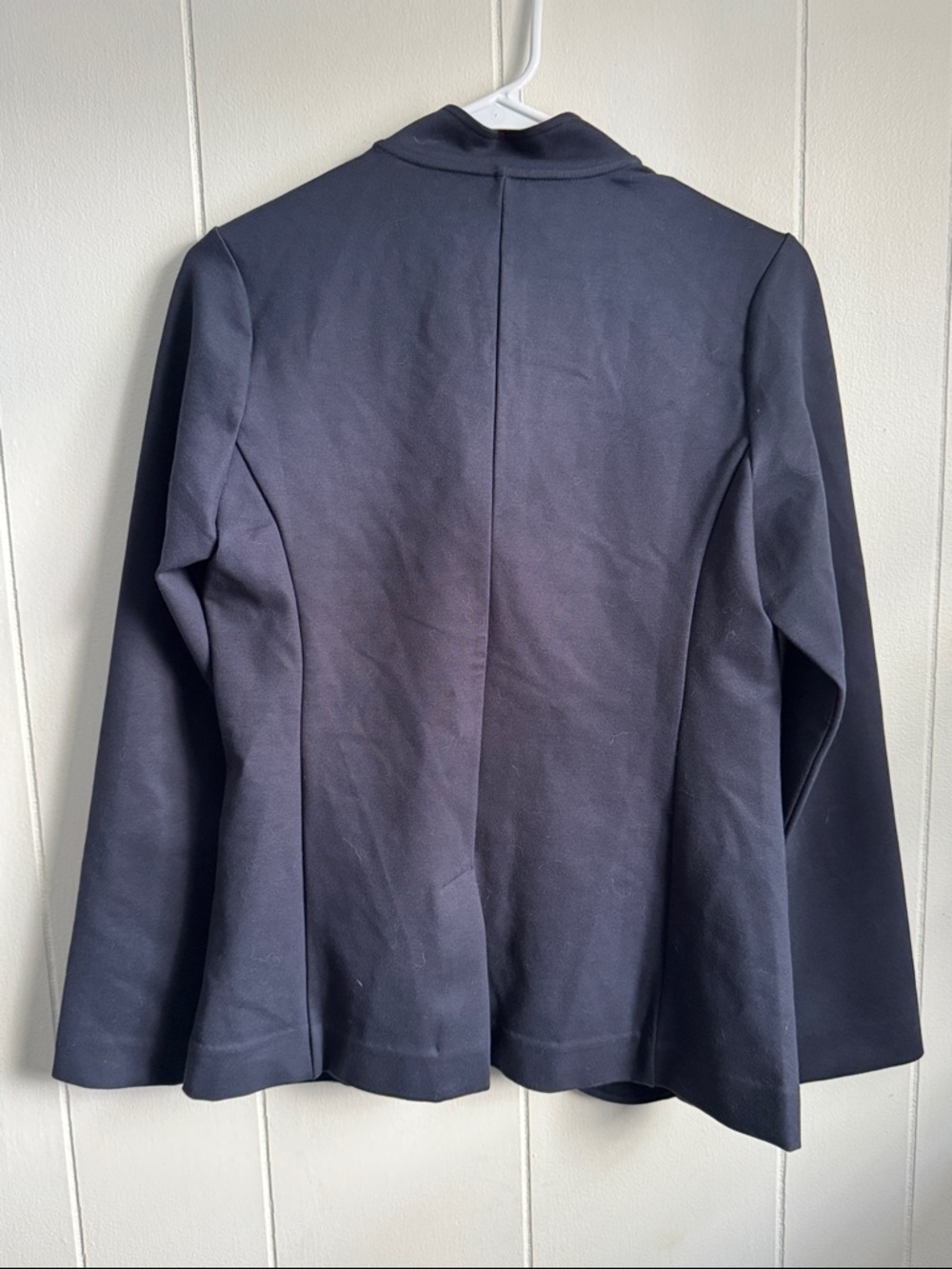 Quince Women’s Navy Ultra-Stretch Ponte Stand Collar Blazer Sz S - Picture 8 of 8